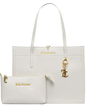 Juicy Couture ロゴプレート ハンドバッグ - ホワイト