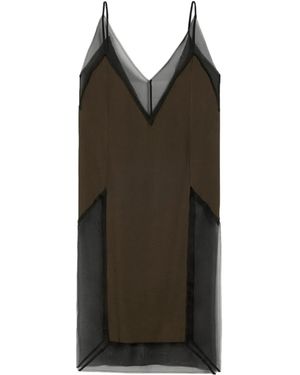 Ami Paris Thin Strap Midi-Dress - Black