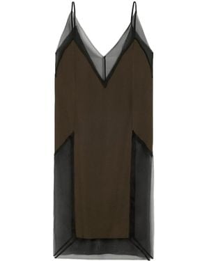 Ami Paris Thin Strap Midi-Dress - Black