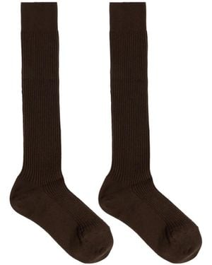 Max Mara Gerippte Kaschmirsocken - Braun