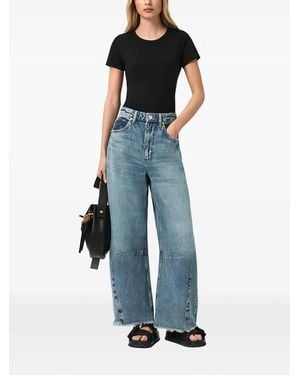 AllSaints Frayed-Hem Jeans - Blue