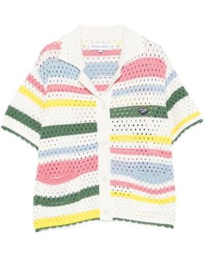 Maison Labiche Souchier Striped Knit Shirt - Gray