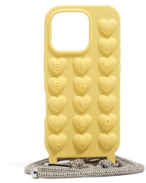 Bimba Y Lola Heart-Embossed Iphone 16 Pro Case - Metallic