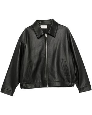 Second/Layer Barras Leather Jacket - Black