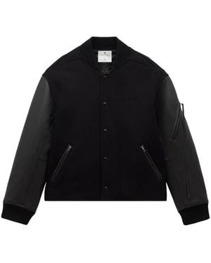 Courreges Baseball Teddy Bomber Jacket - Black