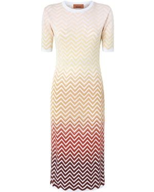 Missoni Minikleid Mit Zickzackmuster - Weiß