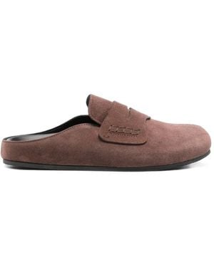 Erika Cavallini Semi Couture Penny-Slot Mules - Brown