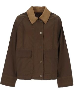 Marella Emmcarnet Waxed-Finish Jacket - Brown
