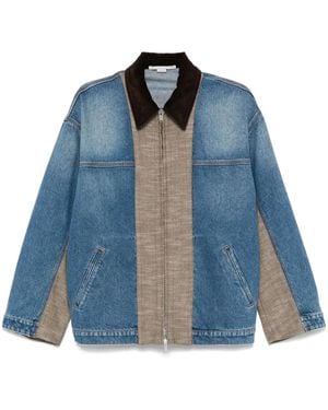 Stella McCartney Denim And Tweed Jacket - Blue