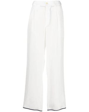 Jejia Contrasting-Trim Detail Pants - White