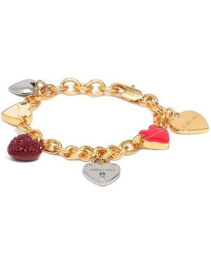 Bimba Y Lola Bracelet En Chaîne Avec Cœurs En Cristal Émaillé Et Logo - Multicolor