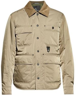 Moncler Waterton Corduroy-Collar Down Jacket - Natural