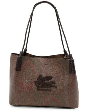 Etro Libra Arnica Paisley-Print Shoulder Bag - Brown