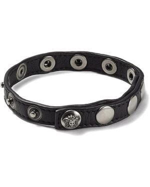 Versace The Spike Lederarmband - Schwarz