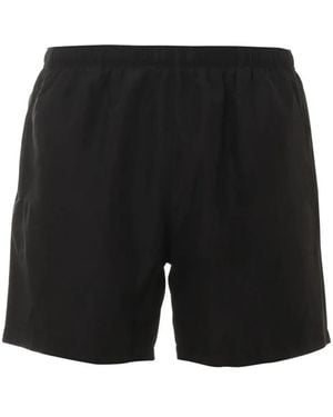 MATINEÉ Elasticated-Waistband Logo-Patch Swim Shorts - Black