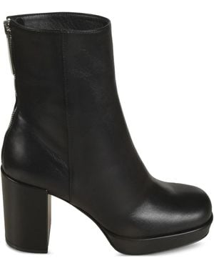Sergio Rossi 75Mm Zip-Detail Platform Ankle Boots - Black