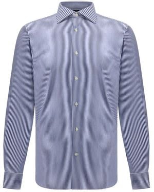 BOGGI Regular-Fit Cotton Shirt - Blue