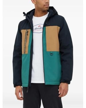 Billabong Giacca Canyon Con Design Color-Block E Cappuccio - Blu