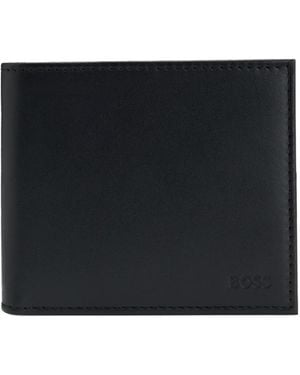 BOSS Bi-Fold Leather Wallet - Black