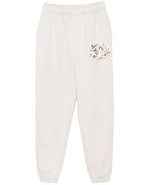 Melt Tiger-Print Track Trousers - White