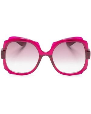 Gucci Eckige Sonnenbrille Mit Farbverlauf - Pink