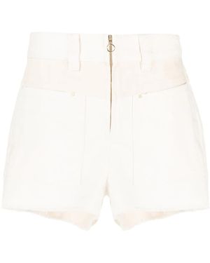 Ba&sh David Panelled Denim Shorts - White