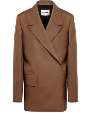 Jil Sander Blazer de lana - Marrón