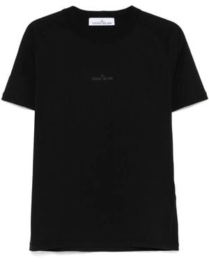 Stone Island ロゴ Tシャツ - ブラック