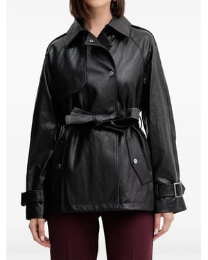Guess Belted Buttoned Jacket - Black