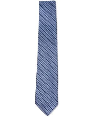 Canali Cravate En Cachemire À Motif Intégral - Bleu