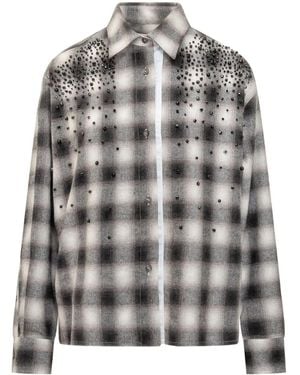 Des Phemmes Camisa de franela - Gris