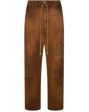 DSquared² Handmade Scribbles Pants - Brown