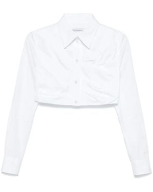Viktor & Rolf Pleated Cropped Shirt - White