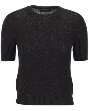 Gran Sasso Short-Sleeve Sweater - Black