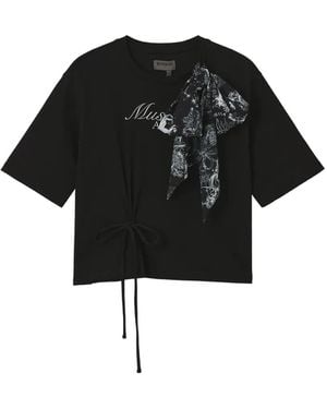 Musium Div. Bow-Detail T-Shirt - Black