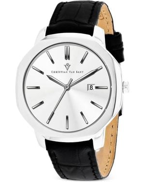 Christian Van Sant Octavius Slim 42Mm Watch - White