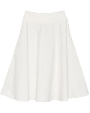 Hemisphere Falda Midi Acampanada - Blanco