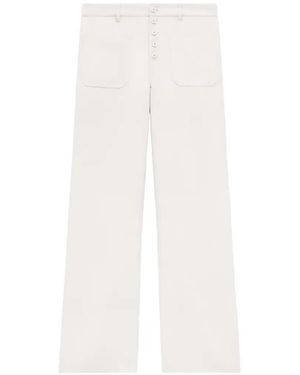 Courreges Broek Met Opgestikte Zak - Wit