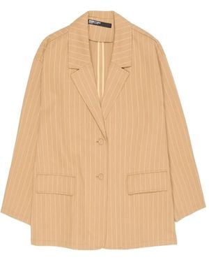 Bimba Y Lola Pinstripe Blazer - Natural