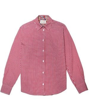 MC2 Saint Barth Logo-Embroidered Gingham Shirt - Pink