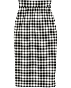 To b. by agnès b. Plaid Skirt - Black