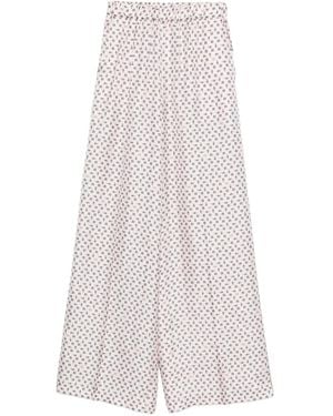 Max Mara Silk Trousers - White