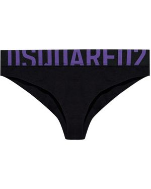 DSquared² Slip mit Logo-Bund - Blau