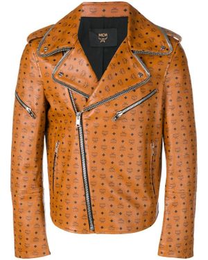MCM All-over Logo Print Jacket - Brown