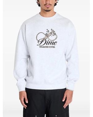 Dime Cursive Power Sweatshirt - White