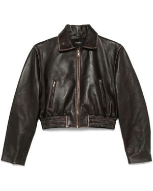 Maje Chaqueta Con Cremallera Oculta - Negro