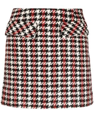 Baum und Pferdgarten Houndstooth A-Line Mini Skirt - Black