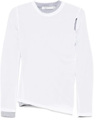 Christopher Esber シアーオーバーレイ Tシャツ - ホワイト