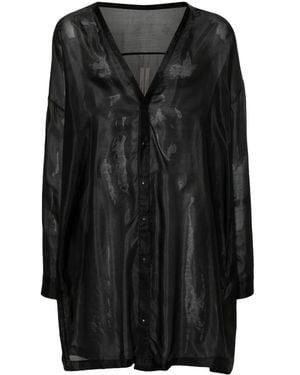 Rick Owens Lido Larry Silk Shirt - Black