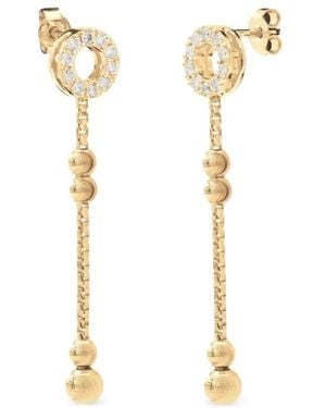 Officina Bernardi Empire S Diamond Drop Earrings - Metallic